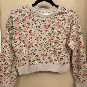 BELLE du JOUR Girls Floral Sweatshirt-L